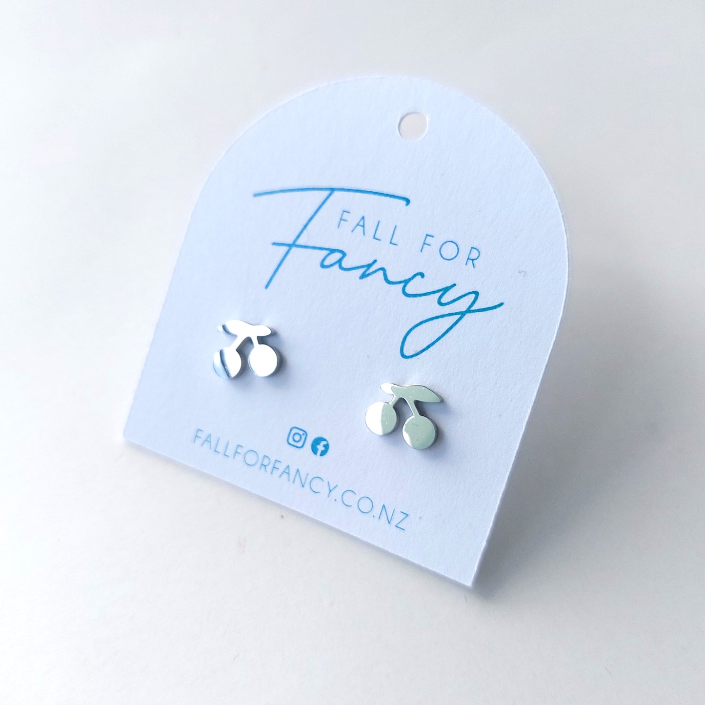 Cherry - stainless steel studs