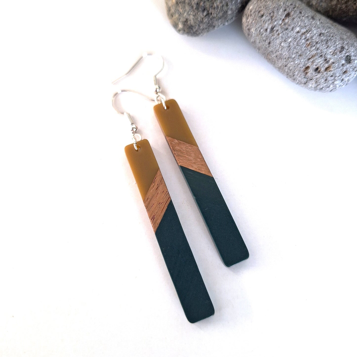 Dream Earrings - Mustard and Teal