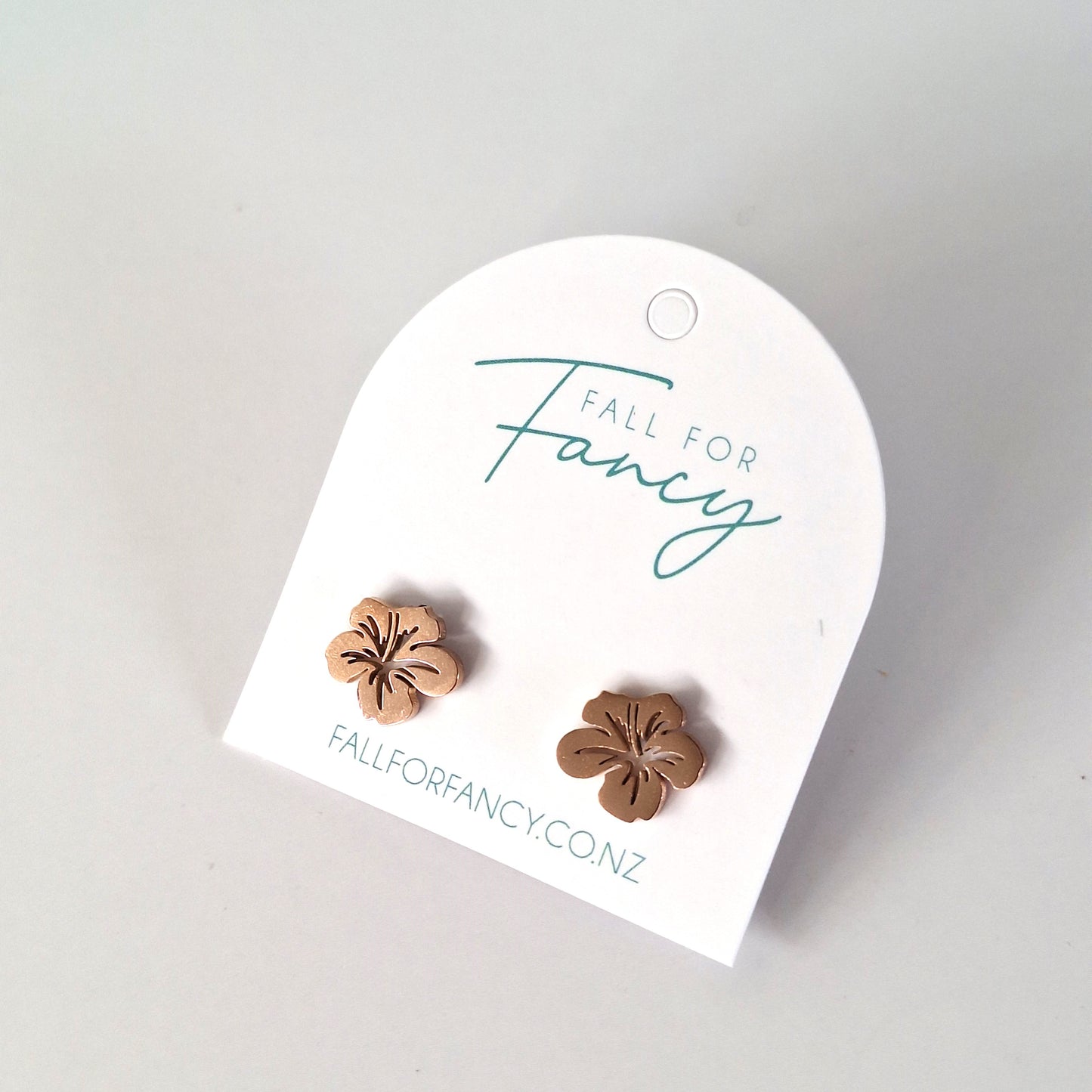 Hibiscus - stainless steel studs