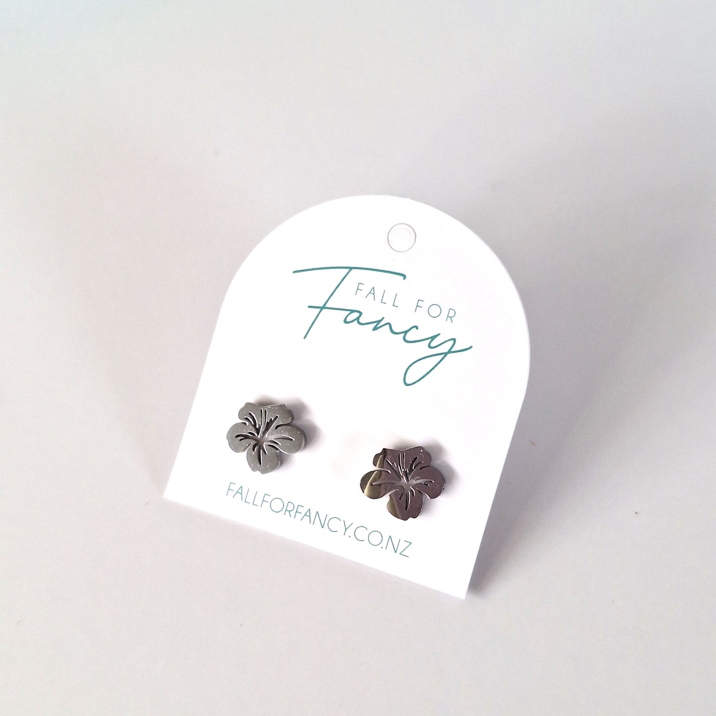 Hibiscus - stainless steel studs