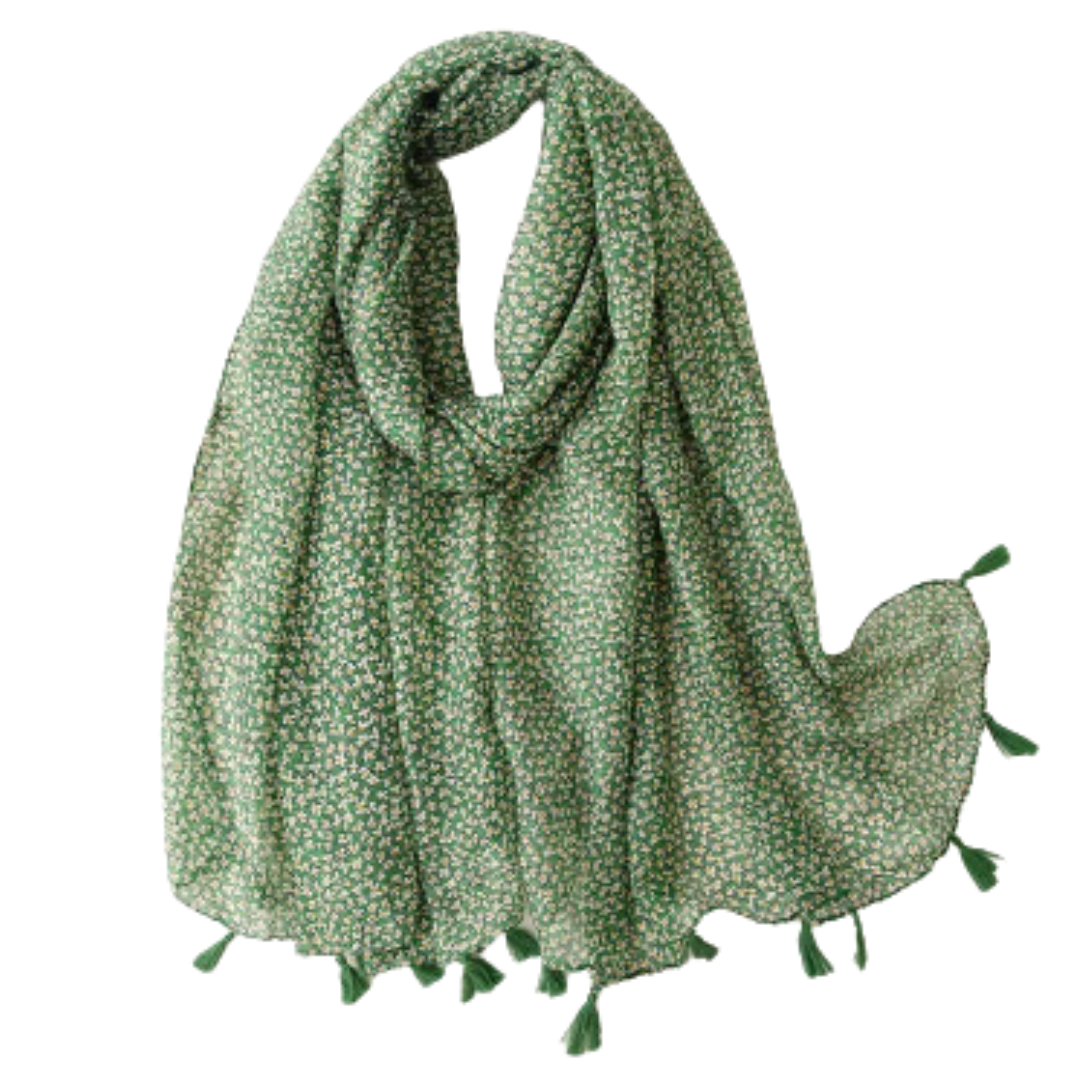 Green Ditsy Scarf