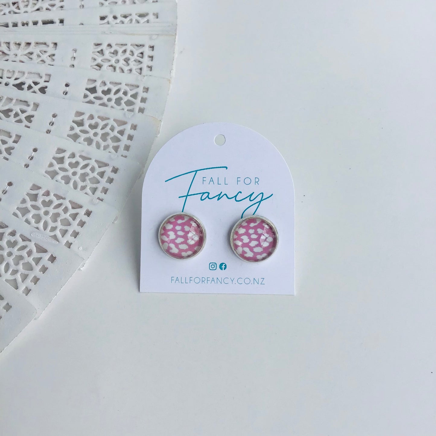 Glass Dome Studs Earrings - 12mm