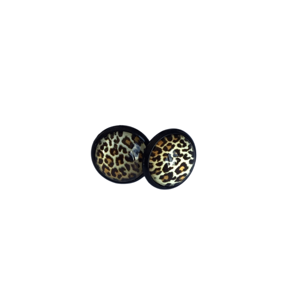 Leopard Print Studs and Drops